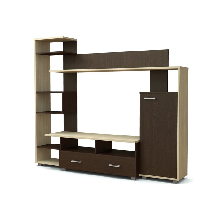 Стенка Омега 2176х466х1845 Венге/дуб млечный