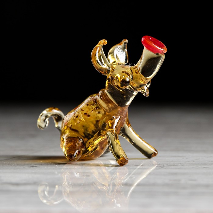 Сувенир из стекла миди 004 "Свинка"  микс