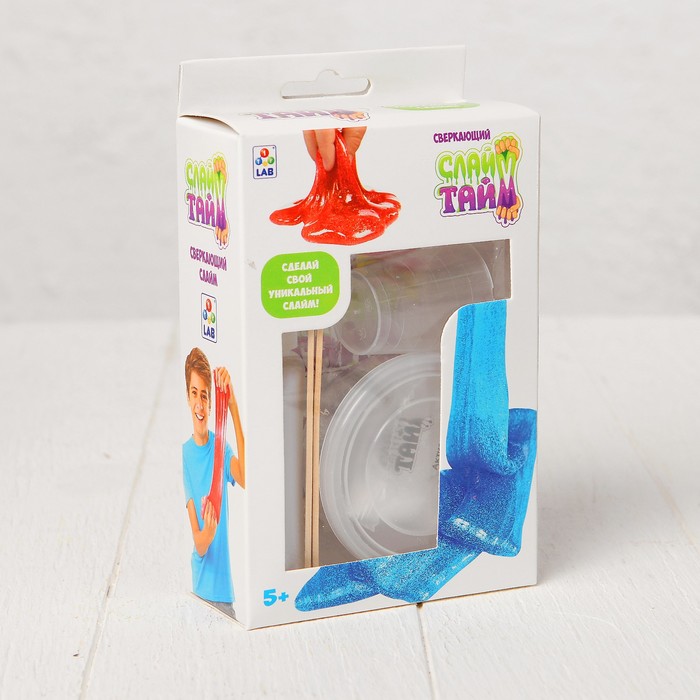 Сделай слайм. Сверкающий (с краск., блёст.) в кор. 15,5х10,5х4,7 см Т12029