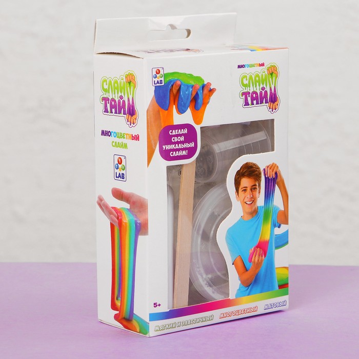 Сделай слайм. Многоцветный (с кукурузн. крахм.) в кор. 15,5х10,5х4,7 см Т12028