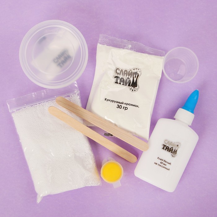 Сделай слайм. Супертактильный матовый (с кукурузн. Крах., с пенопл. шариками) в коробке Т120