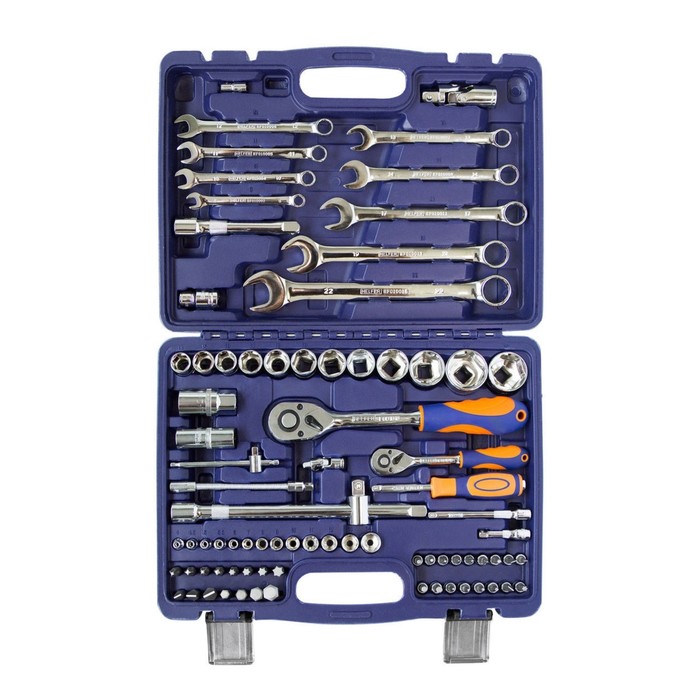 Набор инструмента HELFER HF000010, 1/2", 1/4", 82 предмета , кейс