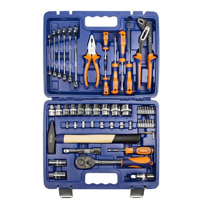 Набор инструмента HELFER HF000013, 1/2", 1/4", 56 предметов, кейс