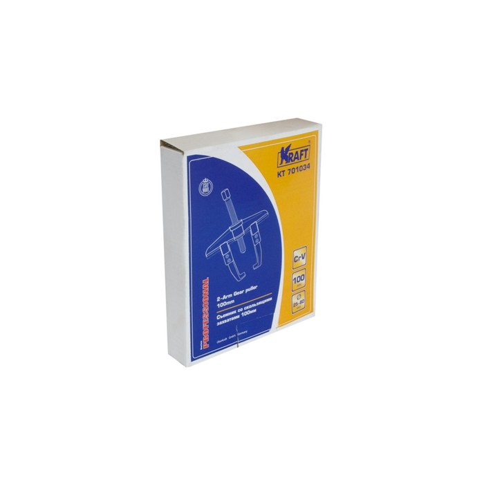 Съемник KRAFT KT701034, со скользящими захватами, 100 мм, Cr-V