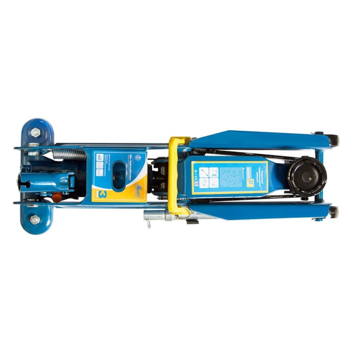Домкрат подкатной KRAFT KT820005, гидравлический, 3 т, 135-390 мм, кейс