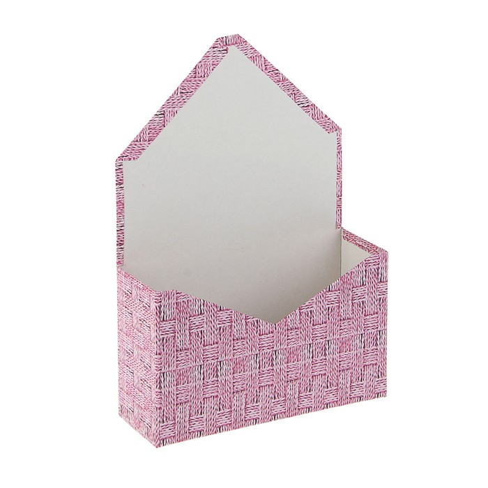 Коробка конверт, "Розовая плетенка", 23 х 8 х 34 см