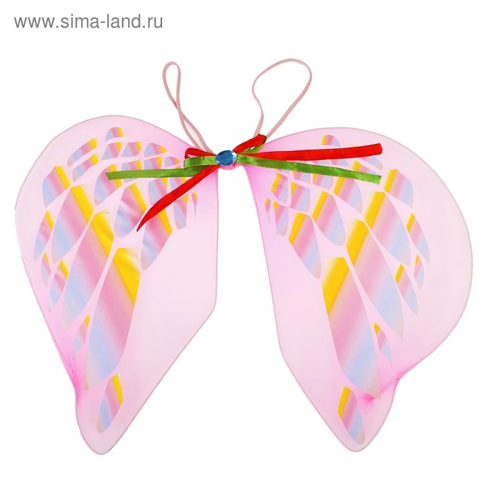 фото Карнавальные крылья «ангел», для детей, с узорами, цвет розовый