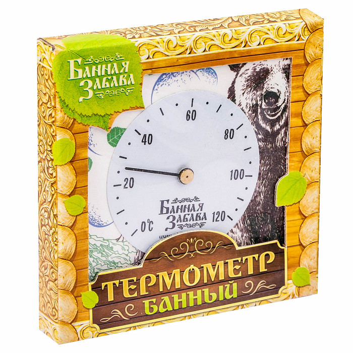 Термометр с круглой шкалой "Медведь"
