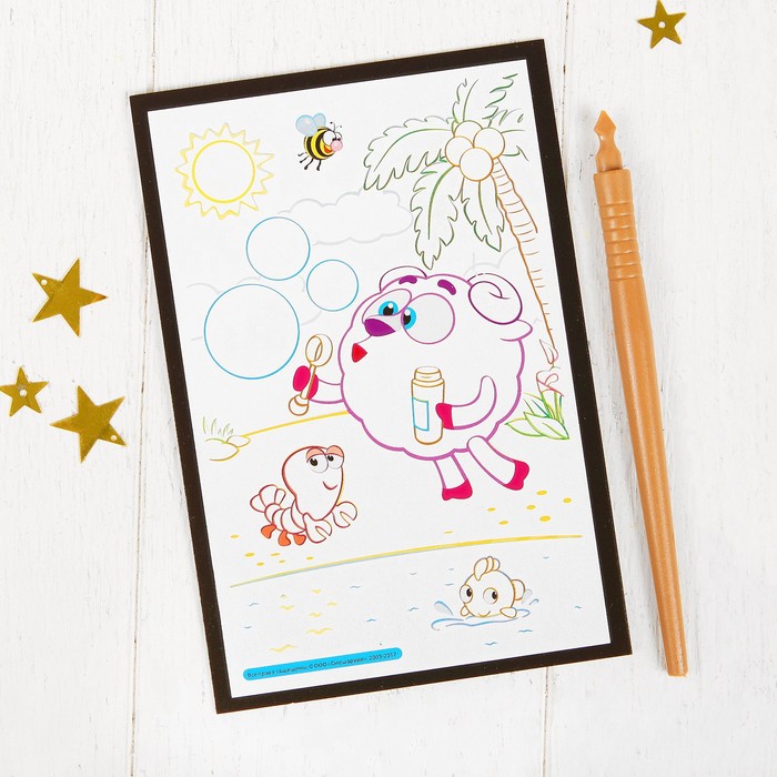 Царапки с сюрпризом "Смешарики" SCD-SPR-SM01 МИКС