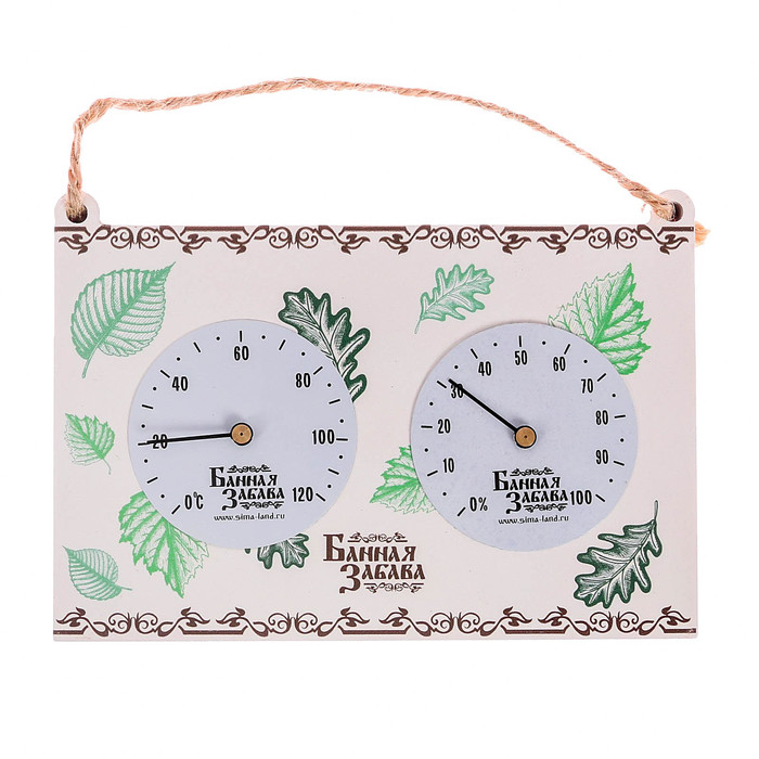 Термогигрометр "Банный лист", 17 х 11 см