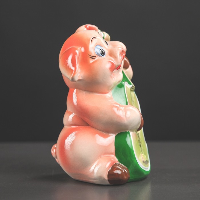 Копилка "Свин гитарист" 20 см, микс