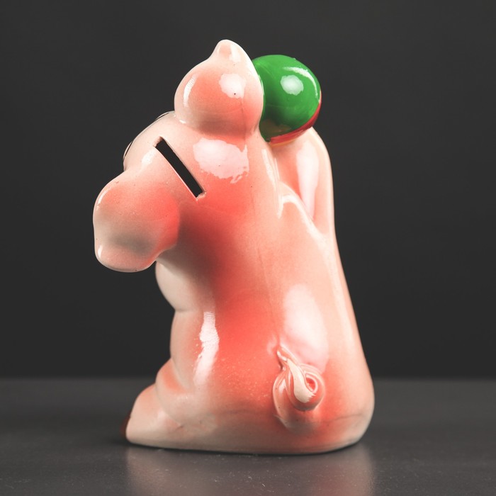 Копилка "Свинка с маракасами" 20 см, микс