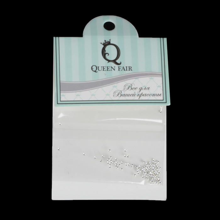 Заклёпки для декора ногтей, 1мм, цвет серебряный