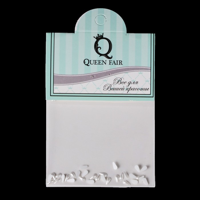 Бусины "Капля" для декора ногтей, цвет жемчужный