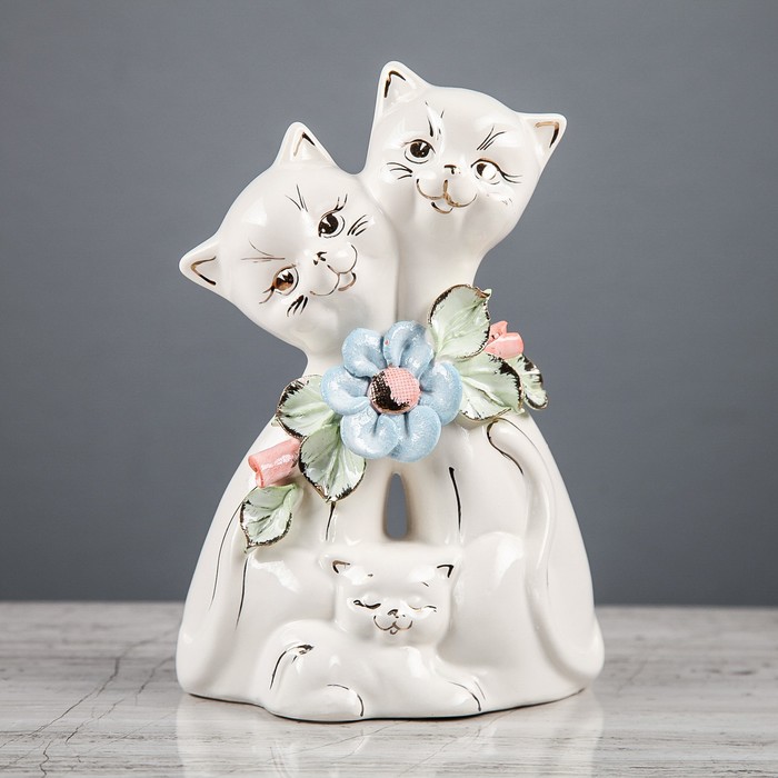 Копилка "Семья котов" лепка микс