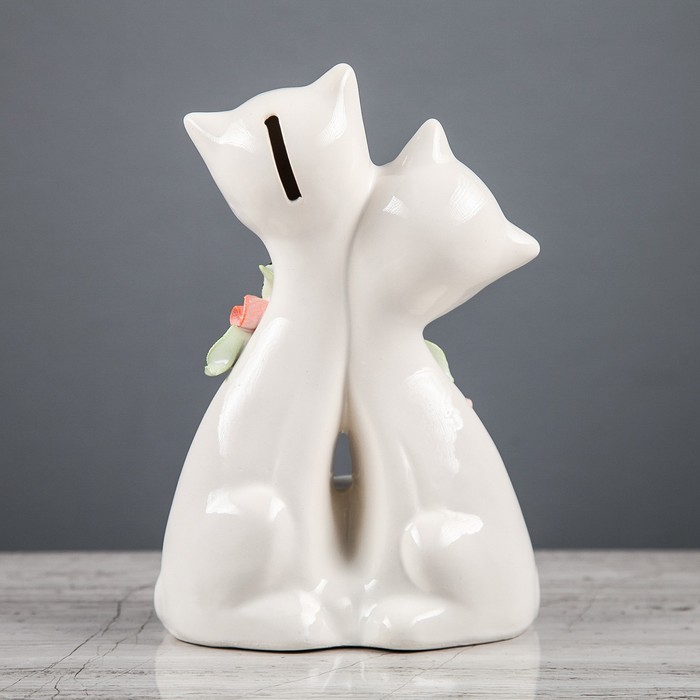 Копилка "Семья котов" лепка микс