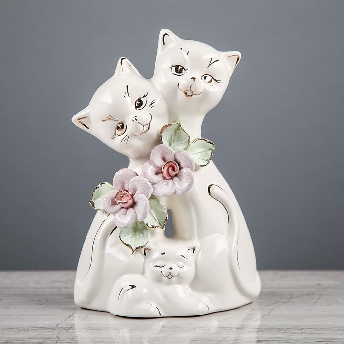 Копилка "Семья котов" лепка микс