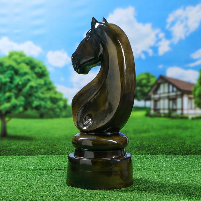 Садовая фигура "Конь" черный