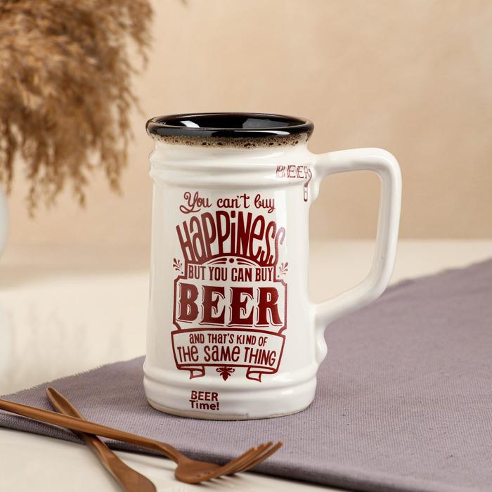 Кружка "Beer" прямая, 0,6 л, микс