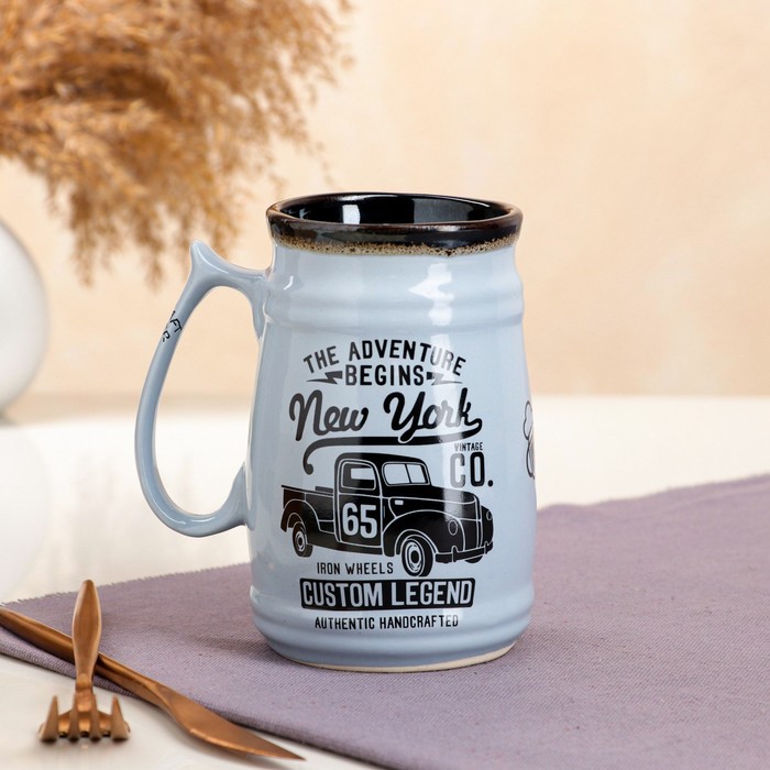 Кружка "New-York", пузатая, микс, 0,6 л