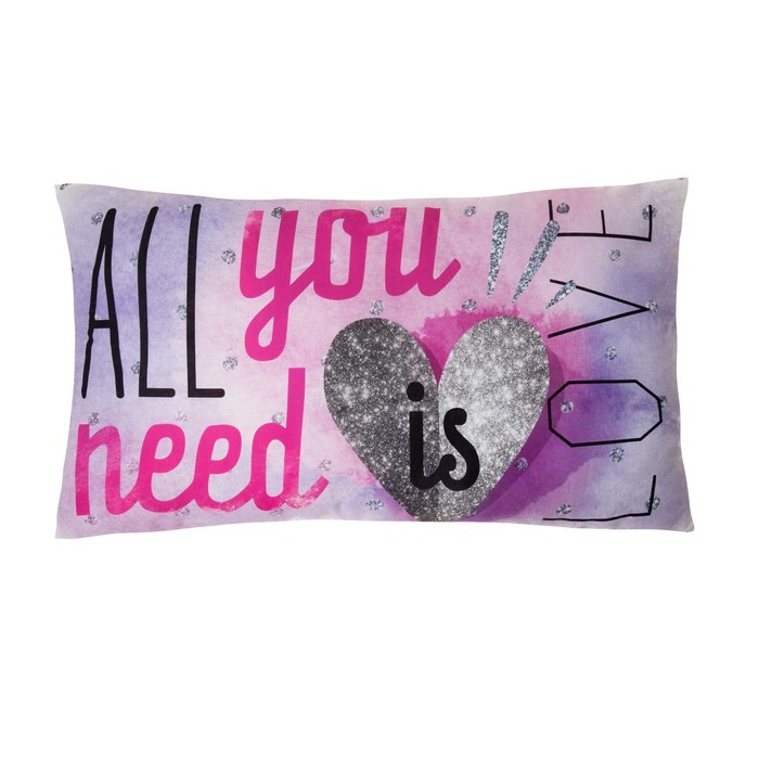 Подушка декоративная "Этель" Love 40х70 см, 100% хлопок, синтепух