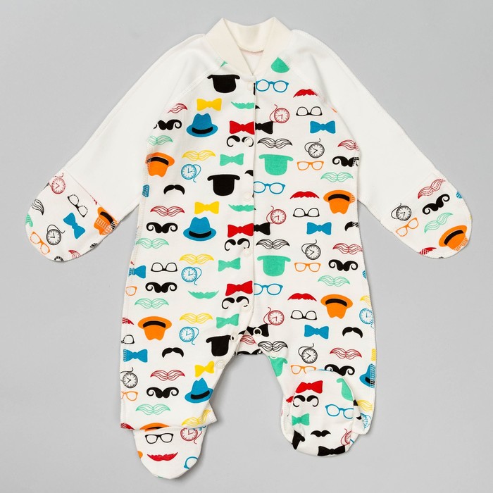 Комбинезон для мальчика "Little Man", рост 74 см, цвет молочный 321-064_М