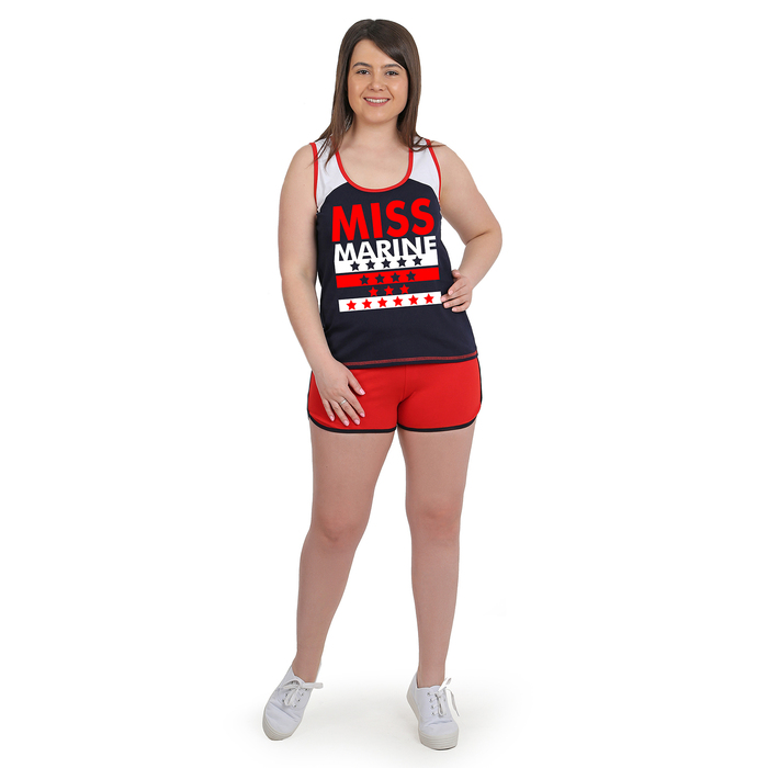 Комплект женский (майка, шорты) Мисс-2 цвет синий р-р 42