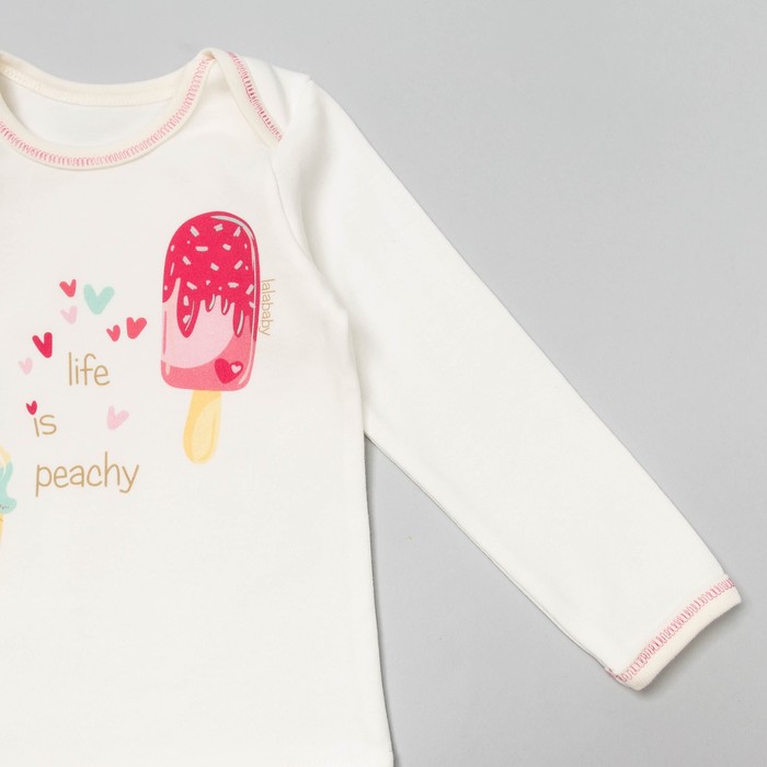 Пижама для девочки "Пироженки", рост 86 см, цвет молочный 811-065_М