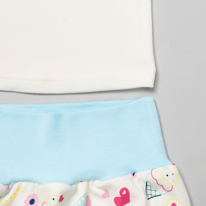 Пижама для девочки "Пироженки", рост 86 см, цвет молочный 811-065_М