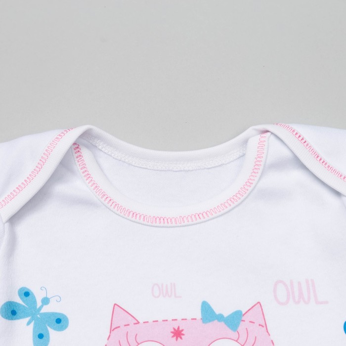 Пижама для девочки "OWL", рост 80 см, цвет белый 811-060_М