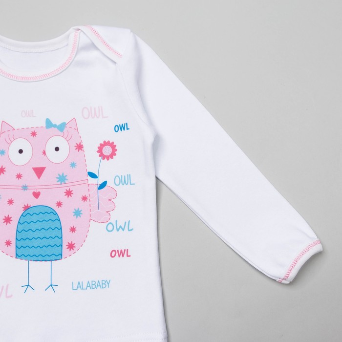 Пижама для девочки "OWL", рост 80 см, цвет белый 811-060_М