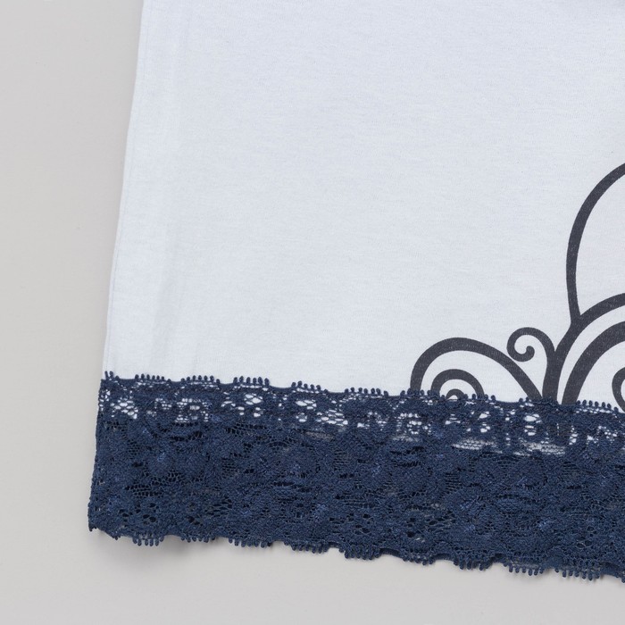 Пижама женская (футболка, брюки) Гжель-2 цвет серый р-р 48