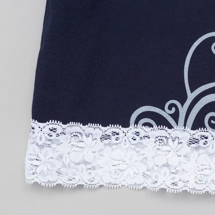 Пижама женская (футболка, брюки) Гжель-2 цвет синий р-р 50