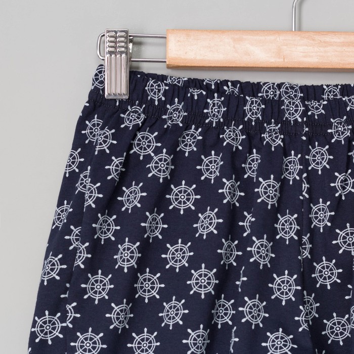 Пижама женская (футболка, шорты) Авантюра-2 цвет бело-чернильный, р-р 50