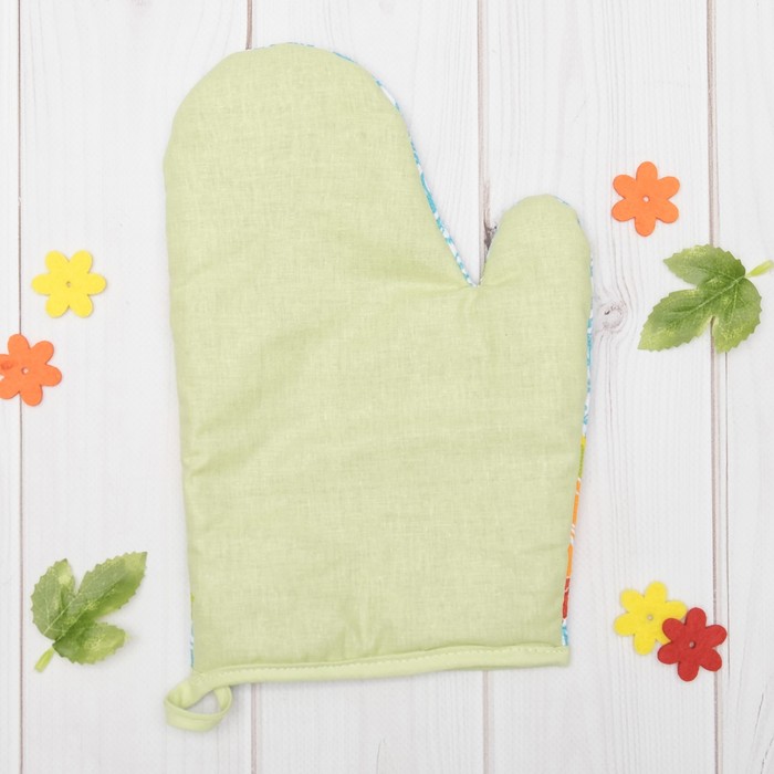 Набор "Доляна" 8 марта/вид 2,: варежка 18х26 см, прихватка 17х17 см, рогожка 162 г/м2