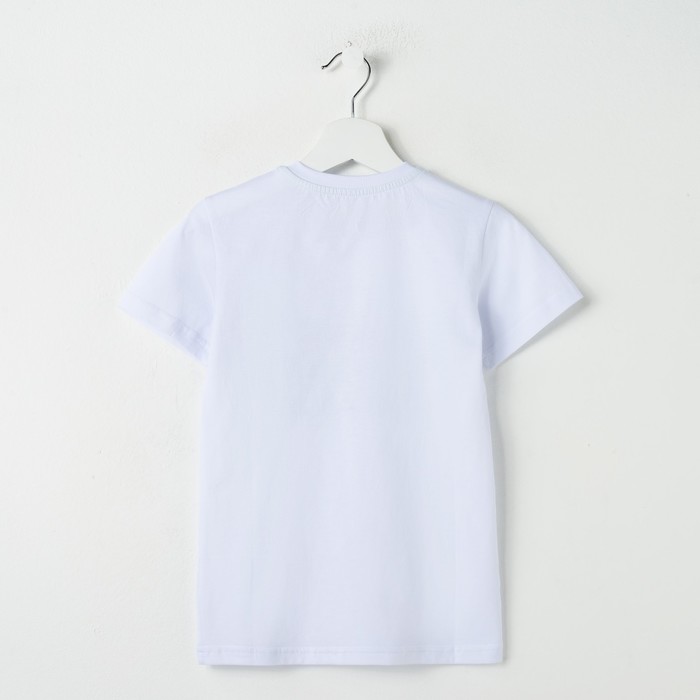 Футболка для мальчика "Автобус", рост 140 см, цвет белый 1522-004