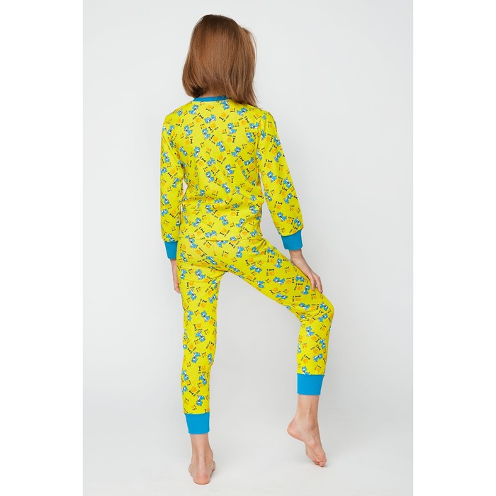 Пижама для девочки I MY DOG, цвет жёлтый МИКС, рост 134 см