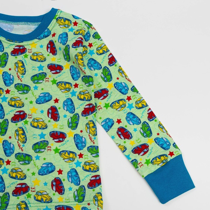 Пижама для девочки ЗВЕЗДЫ, рост 92 см, цвет светло-зелёный микс