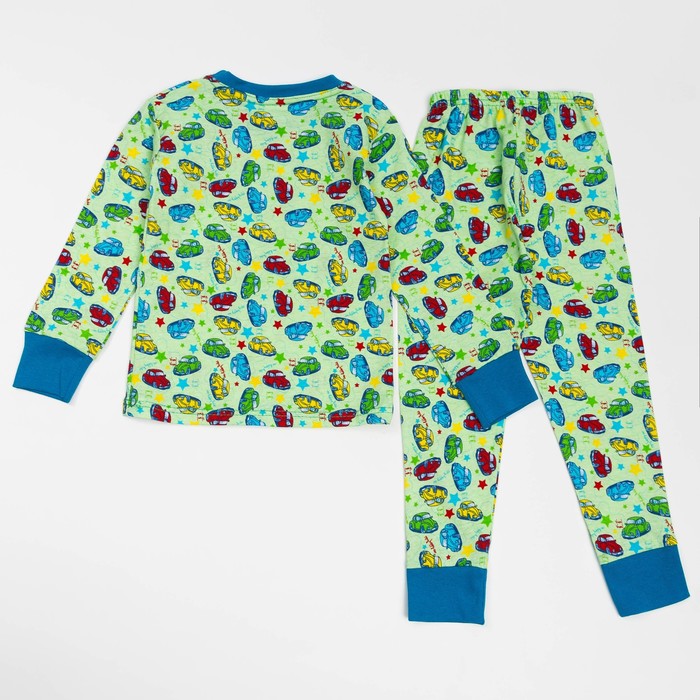 Пижама для девочки ЗВЕЗДЫ, рост 92 см, цвет светло-зелёный микс