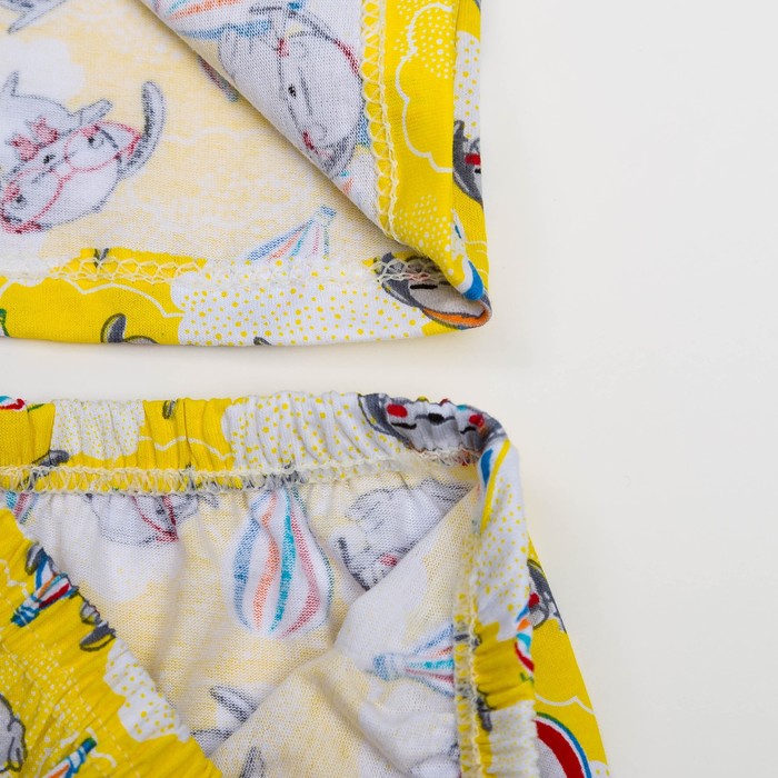 Пижама для девочки ЗАЙКА, рост 104 см, цвет жёлтый микс