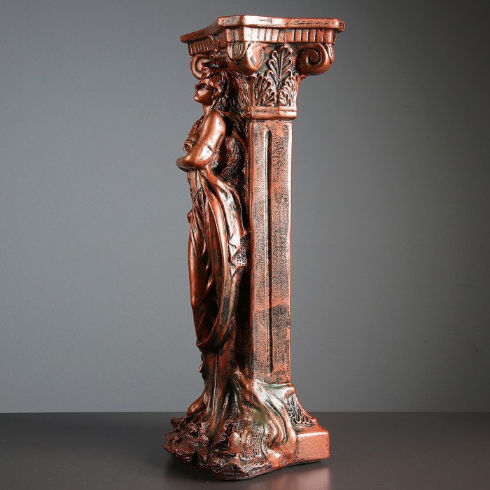 Колонна "С девушкой" медь 65см