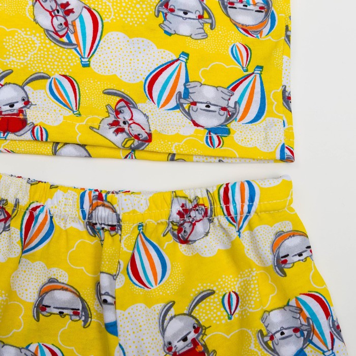 Пижама для девочки ЗАЙКА, рост 134 см, цвет жёлтый микс