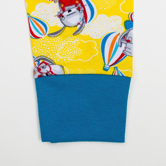 Пижама для девочки ЗАЙКА, рост 134 см, цвет жёлтый микс