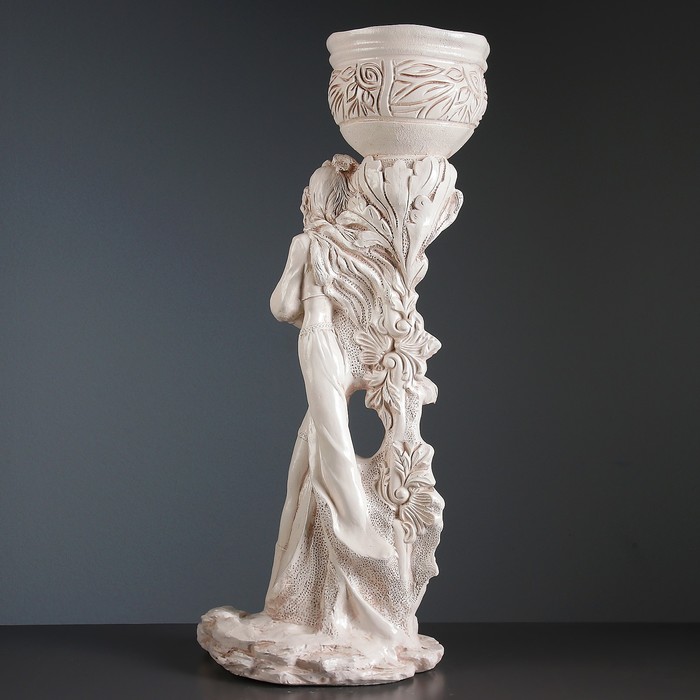 Фигурное кашпо "Девушка Диана" состаренный 80см