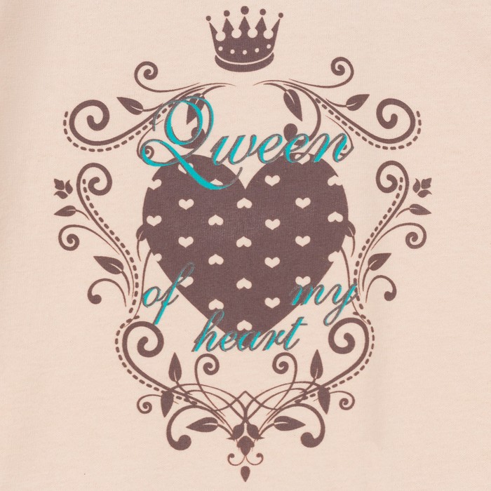 Комплект женский (туника, бриджи) Сердечко-2 цвет бежевый, р-р 50