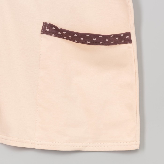 Комплект женский (туника, бриджи) Сердечко-2 цвет бежевый, р-р 50