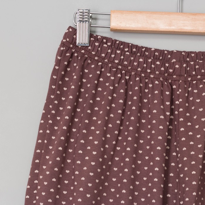 Комплект женский (туника, бриджи) Сердечко-2 цвет бежевый, р-р 50