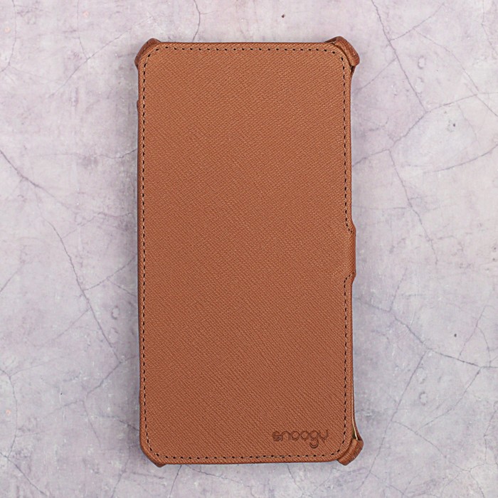 Чехол-книжка Snoogy для Xiaomi Redmi Note 4, иск. кожа, Коричневый