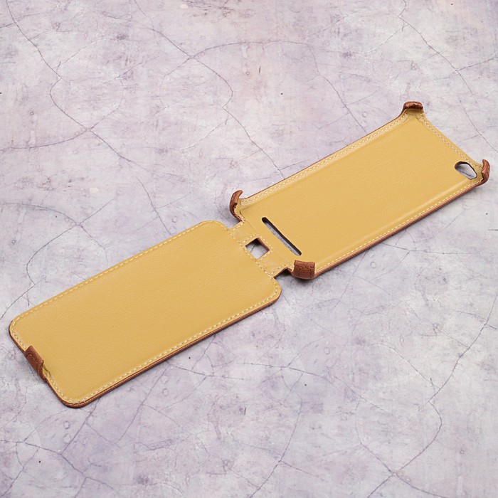 Чехол-флип Snoogy для Xiaomi Redmi 4А, иск. кожа, Коричневый