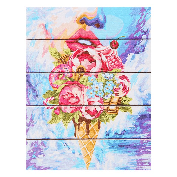 Арт по дереву "Сладкий букет" 40х50 см WN003